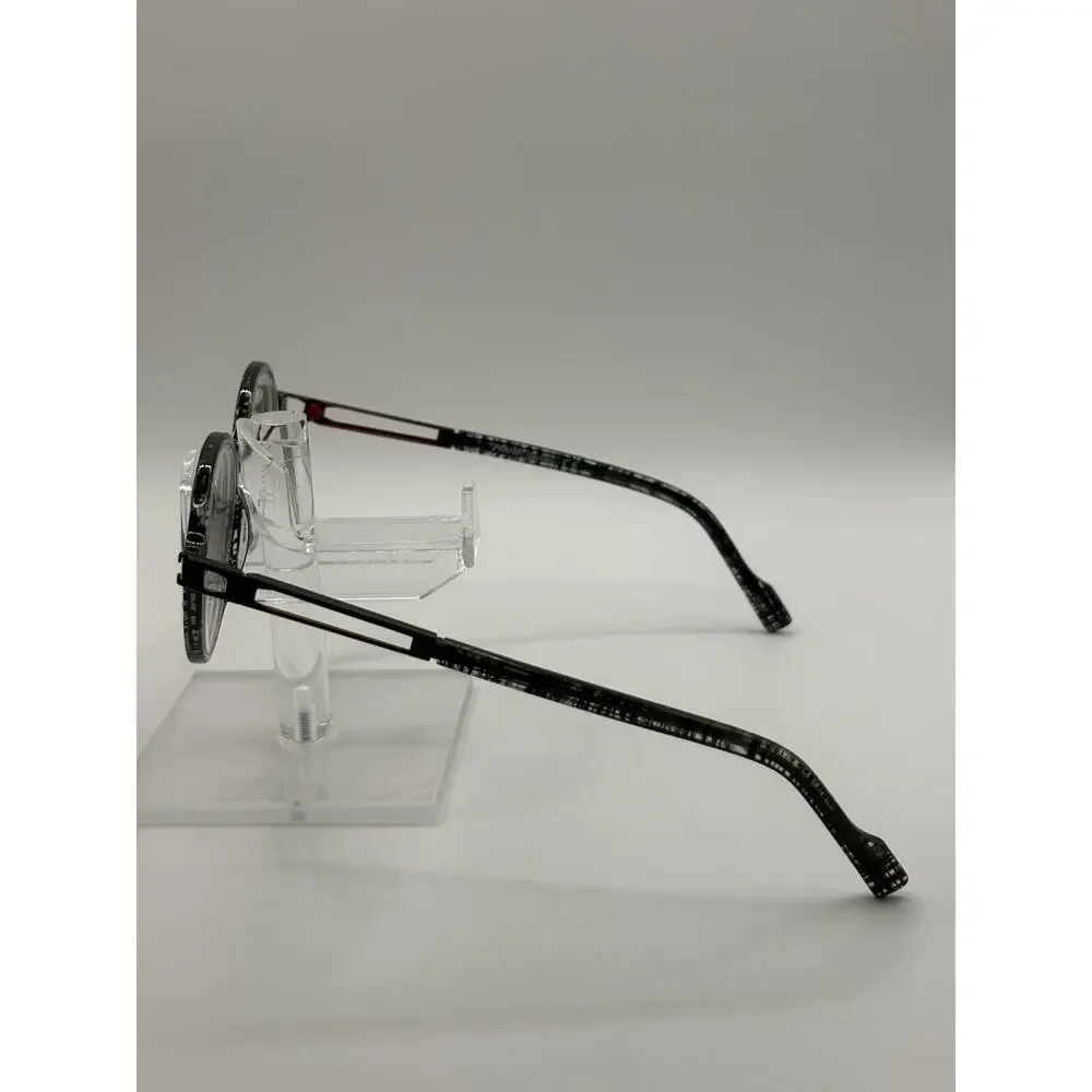 OWP Germany Mod 7504 400 Eyeglasses Frames 49-19 145 Round Gray Red